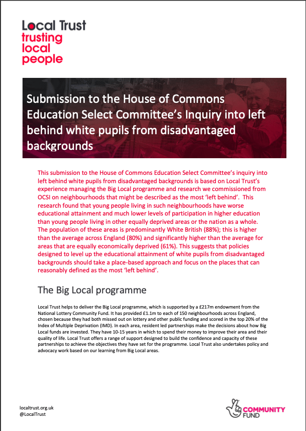 Education select committee response