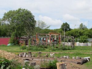 Woodwork project at Westraven community garden