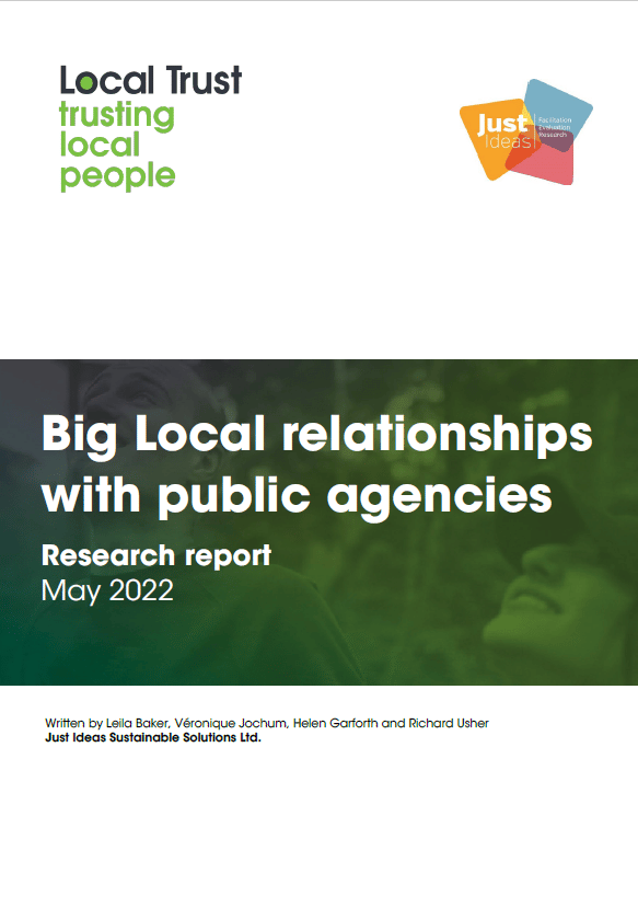 Cover image of our report on Big Local relationships with public agencies