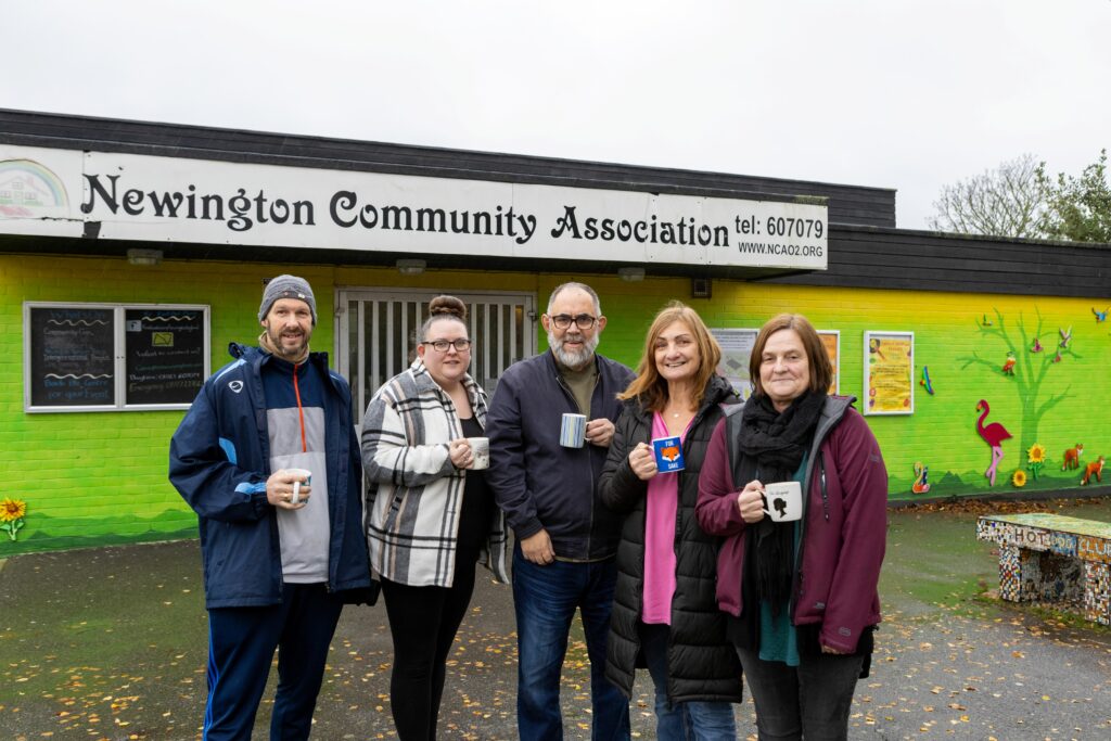 People stood outside Newington community centre