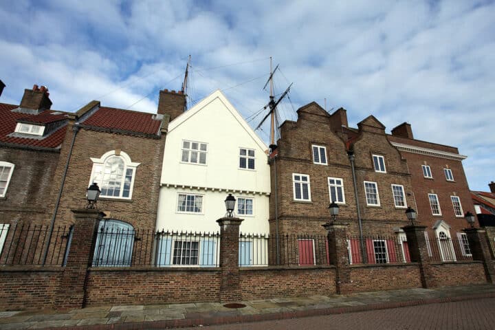 A block of buildings