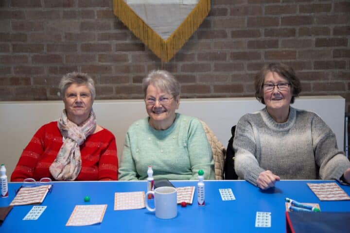 Sue (left) and Elaine (centre) Mossley bingo and community centre - 100 areas filming