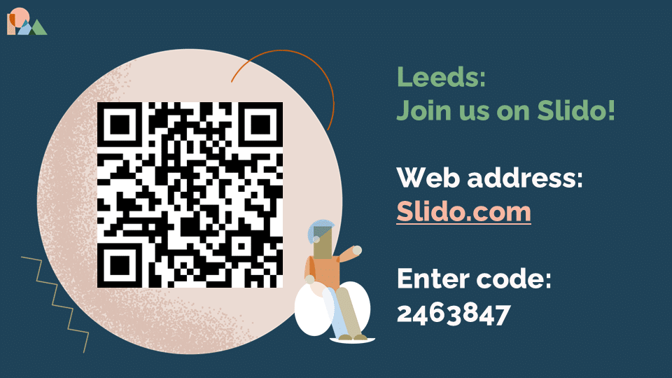 Slido image with bar code and access code: 2463847